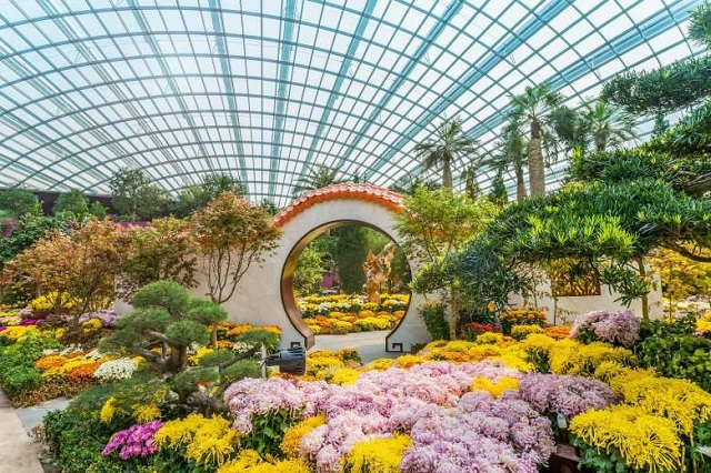 Vườn hoa được trưng bày với chủ đề thay đổi linh hoạt theo mùa